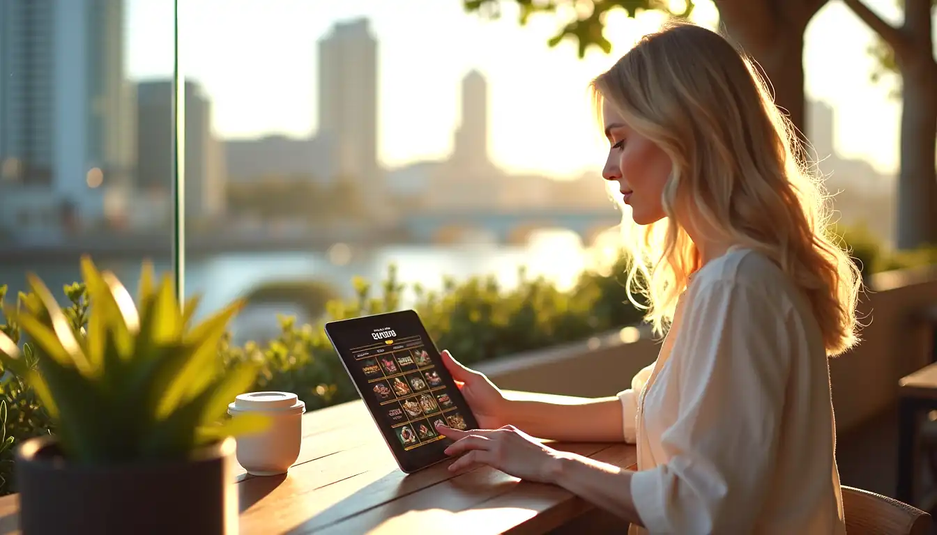 LevelUp Casino pokies grid and game categories in browser