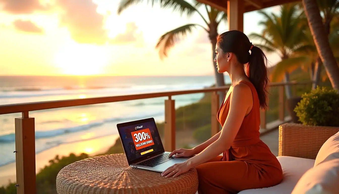 LevelUp Casino Australia welcome bonus and lobby in browser